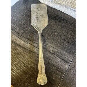 Vintage Kings Pattern Silver Plate UNMARKED Pie Cake Lasagna Server 11 1/2"